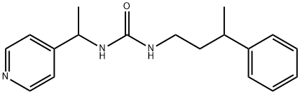 Urea, N-(3-phenylbutyl)-N'-[1-(4-pyridinyl)ethyl]- Structural