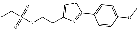 Ethanesulfonamide, N-[2-[2-(4-methoxyphenyl)-4-oxazolyl]ethyl]- Structural