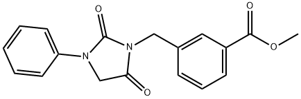 Benzoic acid, 3-[(2,5-dioxo-3-phenyl-1-imidazolidinyl)methyl]-, methyl ester Structural