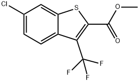 Benzo[b]thiophene-2-carboxylic acid, 6-chloro-3-(trifluoromethyl)-, methyl ester Structural