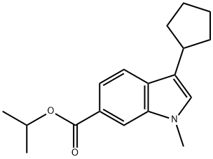 isopropyl 3-cyclopentyl-1-methyl-1H-indole-6-carboxylate Structural