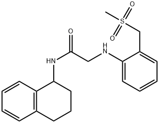 Acetamide, 2-[[2-[(methylsulfonyl)methyl]phenyl]amino]-N-(1,2,3,4-tetrahydro-1-naphthalenyl)- Structural