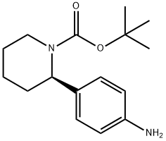 tert-butyl (2R)-2-(4-aminophenyl)piperidine-1-carboxylate Structural