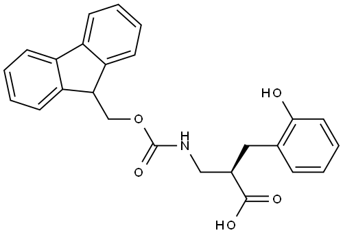 Fmoc-(R)-3-amino-2-(2-hydroxybenzyl)propanoicacid Structural