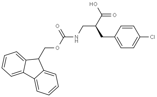 Fmoc-(S)-3-amino-2-(4-chlorobenzyl)propanoicacid Structural