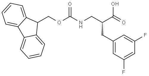 Fmoc-(R)-3-amino-2-(3,5-difluorobenzyl)propanoicacid Structural