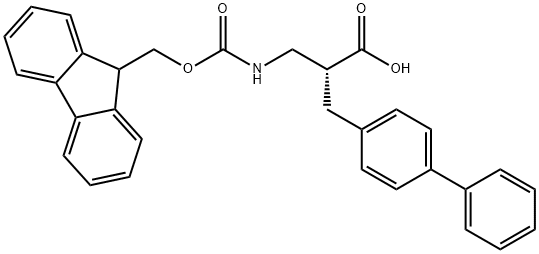 Fmoc-(R)-3-amino-2-([1,1'-biphenyl]-4-ylmethyl)propanoicacid Structural