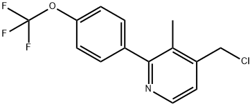 Pyridine, 4-(chloromethyl)-3-methyl-2-[4-(trifluoromethoxy)phenyl]- Structural