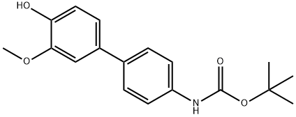 Carbamic acid, N-(4'-hydroxy-3'-methoxy[1,1'-biphenyl]-4-yl)-, 1,1-dimethylethyl ester Structural