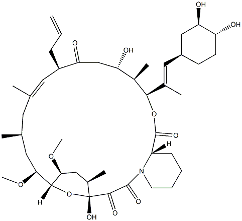 15,19-Epoxy-3H-pyrido[2,1-c][1,4]oxaazacyclotricosine-1,7,20,21(4H,23H)-tetrone,3-[(1E)-2-[(1R,3R,4R)-3,4-dihydroxycyclohexyl]-1-methylethenyl]-5,6,8,11,12,13,14,15,16,17,18,19,24,25,26,26a-hexadecahydro-5,19-dihydroxy-14,16-dimethoxy-4,10,12,18-tetramethyl-8-(2-propen-1-yl)-,(3S,4R,5S,8R,9E,12S,14S,15R,16S,18R,19R,26aS)-