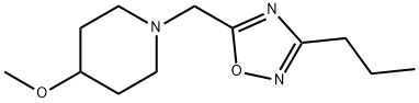 Piperidine, 4-methoxy-1-[(3-propyl-1,2,4-oxadiazol-5-yl)methyl]- Structural