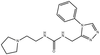 Urea, N-[(4-phenyl-4H-1,2,4-triazol-3-yl)methyl]-N'-[2-(1-pyrrolidinyl)ethyl]- Structural