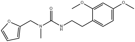 Urea, N'-[2-(2,4-dimethoxyphenyl)ethyl]-N-(2-furanylmethyl)-N-methyl- Structural