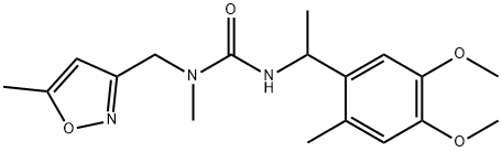 Urea, N'-[1-(4,5-dimethoxy-2-methylphenyl)ethyl]-N-methyl-N-[(5-methyl-3-isoxazolyl)methyl]- Structural