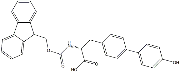 Fmoc-4-(4-hydroxyphenyl)-D-phenylalanine Structural