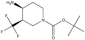 tert-butyl (3R,4S)-4-amino-3-(trifluoromethyl)piperidine-1-carboxylate Structural