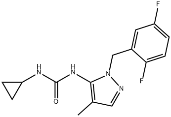Urea, N-cyclopropyl-N'-[1-[(2,5-difluorophenyl)methyl]-4-methyl-1H-pyrazol-5-yl]- Structural