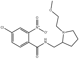Benzamide, 4-chloro-N-[[1-(2-methoxyethyl)-2-pyrrolidinyl]methyl]-2-nitro- Structural