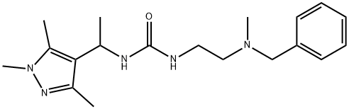 Urea, N-[2-[methyl(phenylmethyl)amino]ethyl]-N'-[1-(1,3,5-trimethyl-1H-pyrazol-4-yl)ethyl]- Structural