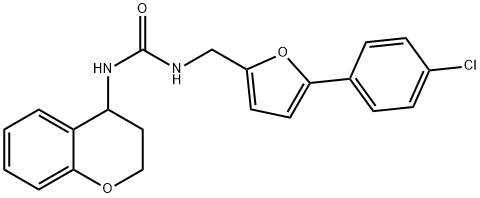 Urea, N-[[5-(4-chlorophenyl)-2-furanyl]methyl]-N'-(3,4-dihydro-2H-1-benzopyran-4-yl)- Structural