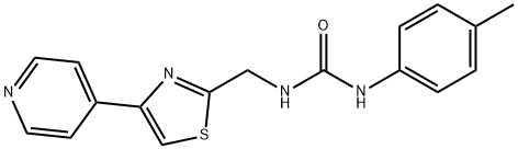 Urea, N-(4-methylphenyl)-N'-[[4-(4-pyridinyl)-2-thiazolyl]methyl]- Structural