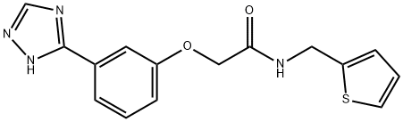 Acetamide, N-(2-thienylmethyl)-2-[3-(1H-1,2,4-triazol-5-yl)phenoxy]- Structural