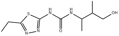 Urea, N-(5-ethyl-1,3,4-thiadiazol-2-yl)-N'-(3-hydroxy-1,2-dimethylpropyl)- Structural