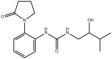 Urea, N-(2-hydroxy-3-methylbutyl)-N'-[2-(2-oxo-1-pyrrolidinyl)phenyl]- Structural