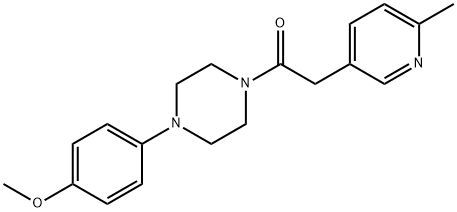 Ethanone, 1-[4-(4-methoxyphenyl)-1-piperazinyl]-2-(6-methyl-3-pyridinyl)- Structural