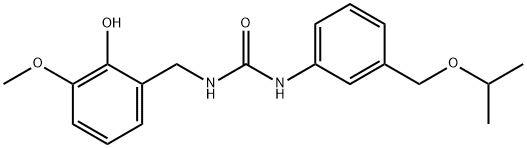 Urea, N-[(2-hydroxy-3-methoxyphenyl)methyl]-N'-[3-[(1-methylethoxy)methyl]phenyl]- Structural