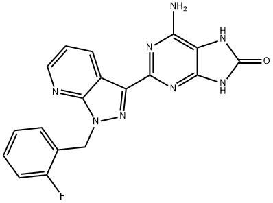 6-amino-2-(1-(2-fluorobenzyl)-1H-pyrazolo[3,4-b]pyridin-3-yl)-
7,9-dihydro-8H-purin-8-one