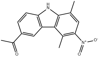 Ethanone, 1-(5,8-dimethyl-6-nitro-9H-carbazol-3-yl)- Structural