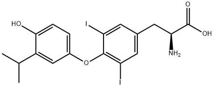 Tyrosine, O-[4-hydroxy-3-(1-methylethyl)phenyl]-3,5-diiodo- Structural