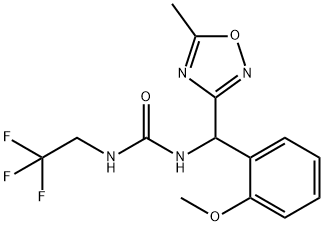 Urea, N-[(2-methoxyphenyl)(5-methyl-1,2,4-oxadiazol-3-yl)methyl]-N'-(2,2,2-trifluoroethyl)- Structural