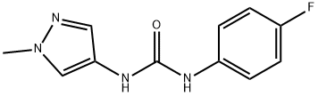 Urea, N-(4-fluorophenyl)-N'-(1-methyl-1H-pyrazol-4-yl)- Structural