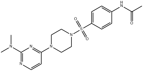 Acetamide, N-[4-[[4-[2-(dimethylamino)-4-pyrimidinyl]-1-piperazinyl]sulfonyl]phenyl]- Structural