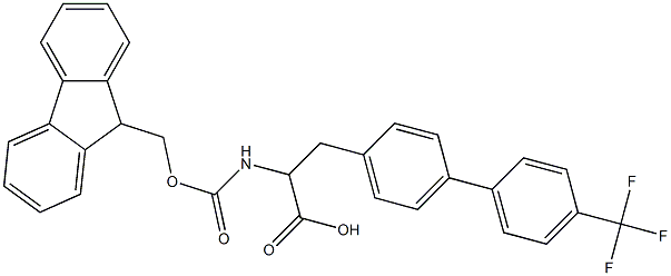 Fmoc-4-(4-trifluoromethylphenyl)-DL-phenylalanine Structural