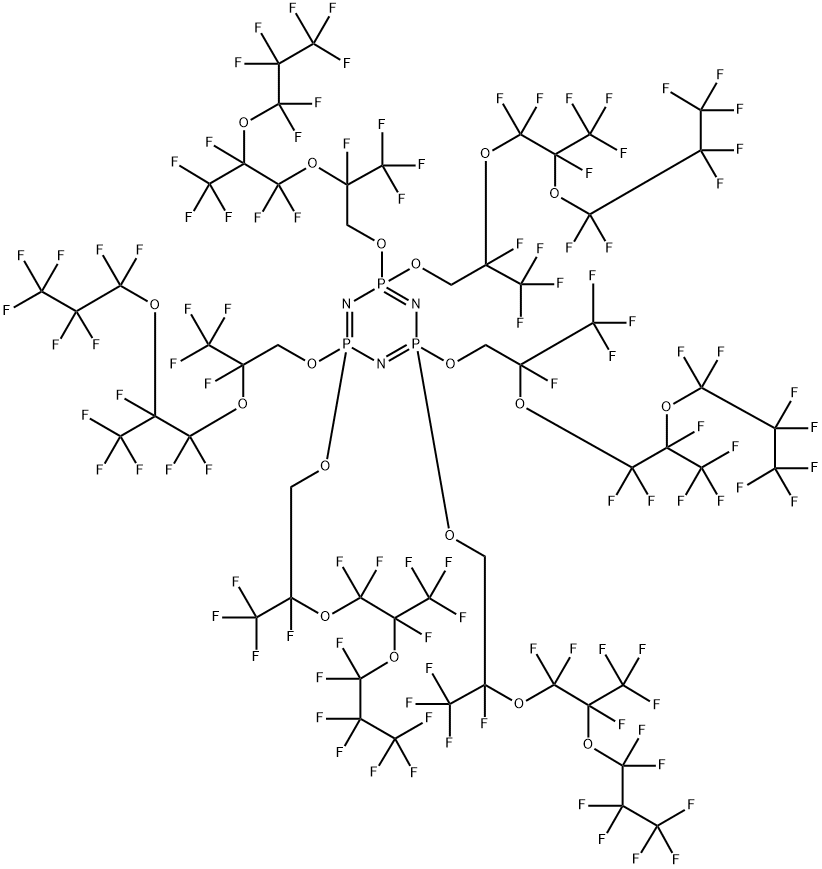 Hexakis[1H,1H-perfluoro(2,5-dimethyl-3,6-dioxanonanoxy)]phosphazene Structural