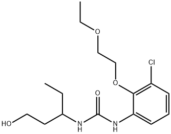 Urea, N-[3-chloro-2-(2-ethoxyethoxy)phenyl]-N'-(1-ethyl-3-hydroxypropyl)- Structural