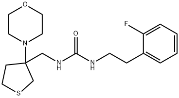 Urea, N-[2-(2-fluorophenyl)ethyl]-N'-[[tetrahydro-3-(4-morpholinyl)-3-thienyl]methyl]- Structural
