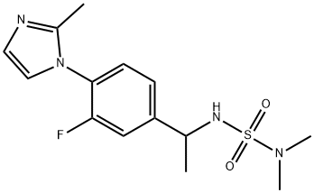 Sulfamide, N'-[1-[3-fluoro-4-(2-methyl-1H-imidazol-1-yl)phenyl]ethyl]-N,N-dimethyl- Structural