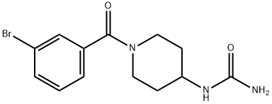 Urea, N-[1-(3-bromobenzoyl)-4-piperidinyl]- Structural