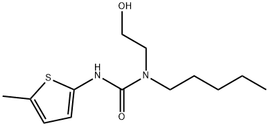 Urea, N-(2-hydroxyethyl)-N'-(5-methyl-2-thienyl)-N-pentyl- Structural