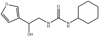 Urea, N-cyclohexyl-N'-[2-(3-furanyl)-2-hydroxyethyl]- Structural