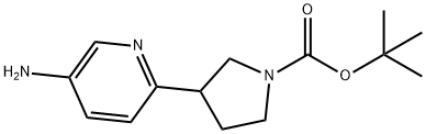 tert-butyl 3-(5-aminopyridin-2-yl)pyrrolidine-1-carboxylate Structural