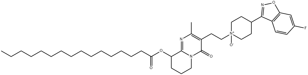 4-(6-fluorobenzo[d]isoxazol-3-yl)-1-(2-(2-methyl-4-oxo-9-(palmitoyloxy)-6,7,8,9-tetrahydro-4H-pyrido[1,2-a]pyrimidin-3-yl)ethyl)piperidine 1-oxide