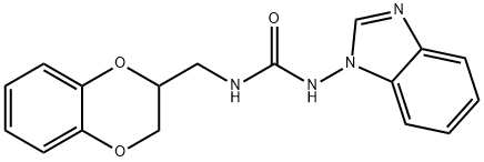 Urea, N-1H-benzimidazol-1-yl-N'-[(2,3-dihydro-1,4-benzodioxin-2-yl)methyl]- Structural