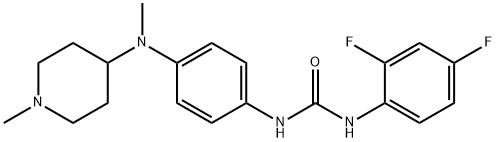 Urea, N-(2,4-difluorophenyl)-N'-[4-[methyl(1-methyl-4-piperidinyl)amino]phenyl]- Structural