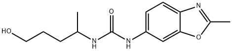 Urea, N-(4-hydroxy-1-methylbutyl)-N'-(2-methyl-6-benzoxazolyl)- Structural
