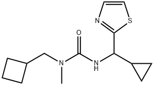 Urea, N-(cyclobutylmethyl)-N'-(cyclopropyl-2-thiazolylmethyl)-N-methyl- Structural